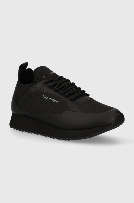 nero Calvin Klein sneakers LOW TOP LACE UP NYLON Uomo