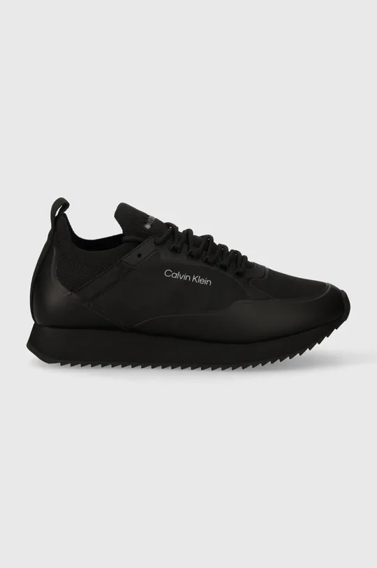 Calvin Klein sneakers LOW TOP LACE UP NYLON nero