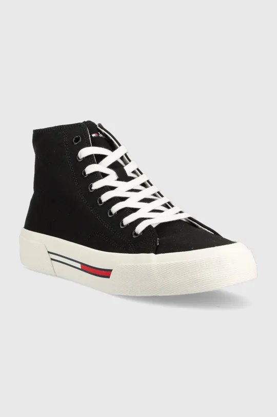 Tommy Jeans sportcipő TOMMY JEANS MID CANVAS COLOR fekete