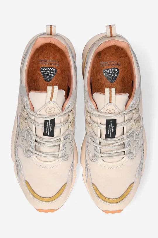 beige Flower Mountain sneakers in camoscio