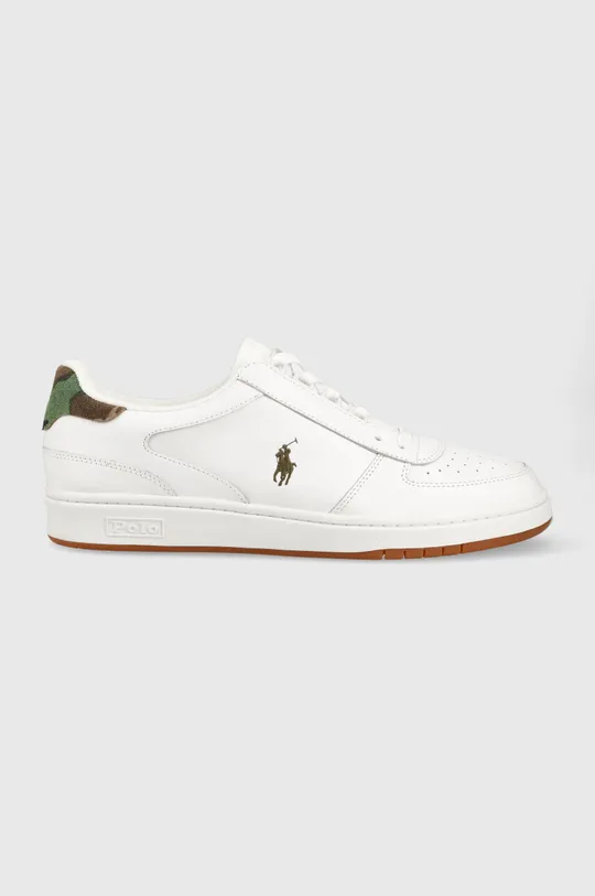 λευκό Δερμάτινα αθλητικά παπούτσια Polo Ralph Lauren POLO CRT PP Ανδρικά