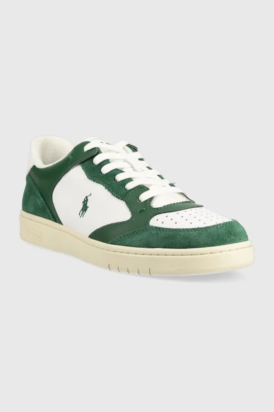 Кожаные кроссовки Polo Ralph Lauren POLO CRT LUX зелёный