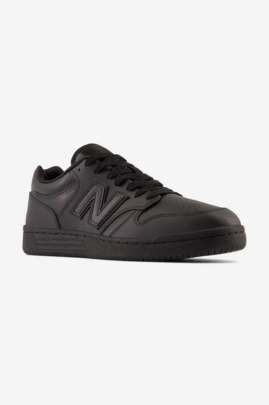 black New Balance leather sneakers BB480L3B