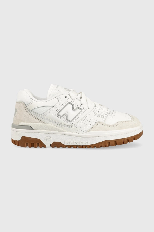 white New Balance leather sneakers BB550WGU Unisex