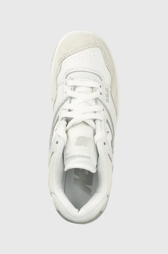 white New Balance leather sneakers BB550WGU