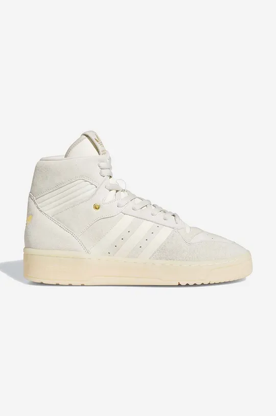 beige adidas Originals leather sneakers Rivalry High Unisex