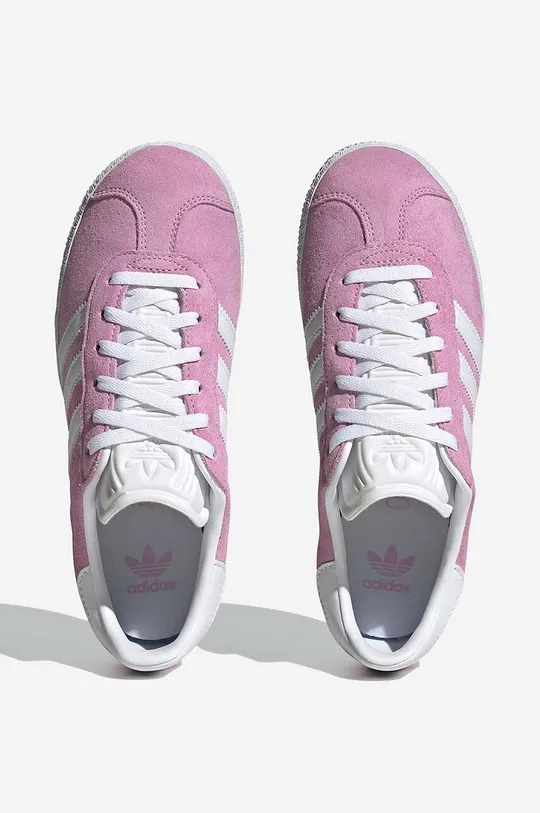 roz adidas Originals sneakers din piele întoarsă Gazelle J