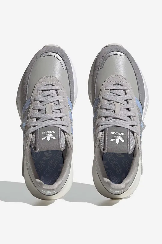 gray adidas Originals sneakers Retropy F2