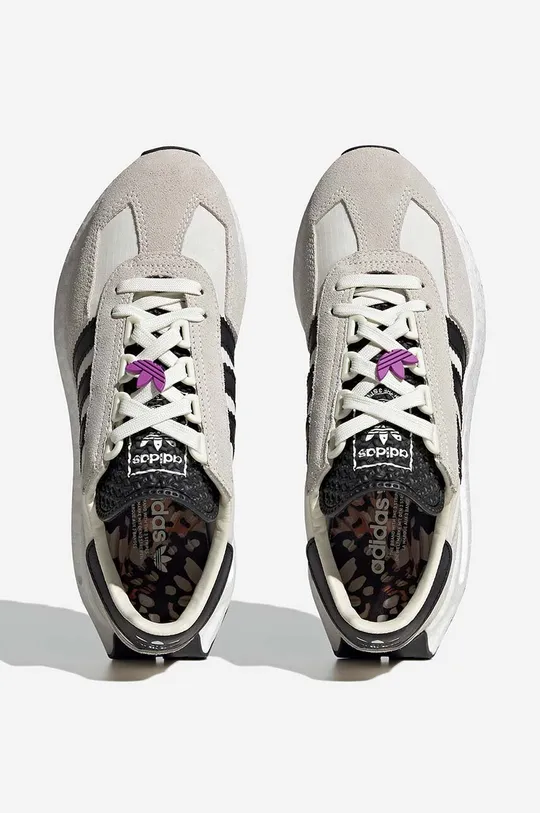 gray adidas Originals leather sneakers Retropy E5 W