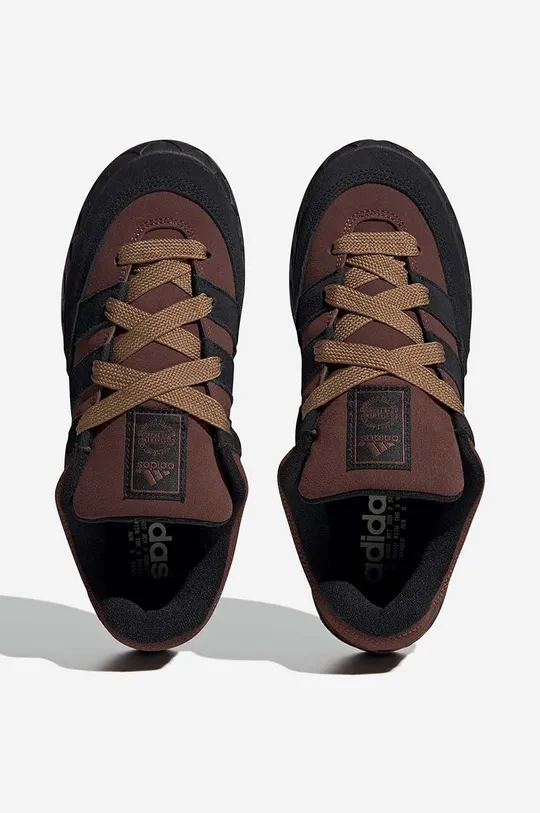 brązowy adidas Originals sneakersy zamszowe Adimatic