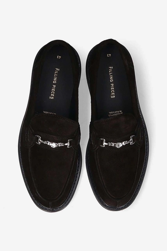 negru Filling Pieces mocasini din piele întoarsă Loafer Suede