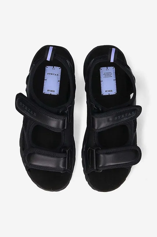 black MCQ sandals Striae