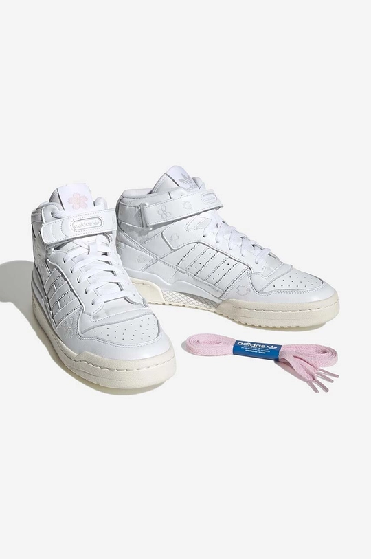 Δερμάτινα αθλητικά παπούτσια adidas Forum Mid Hanami λευκό