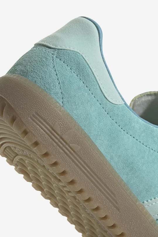 blue adidas Originals suede sneakers Bermuda