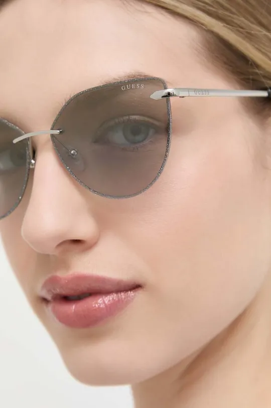 srebrna Sončna očala Guess Ženski