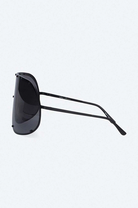 czarny Rick Owens okulary przeciwsłoneczne Occhiali Da Sole Sunglasses Shield