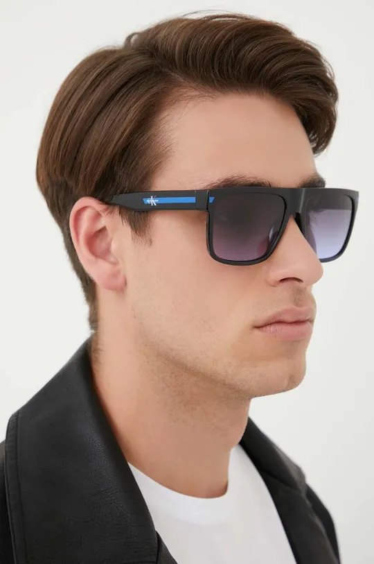 czarny Calvin Klein okulary przeciwsłoneczne Męski