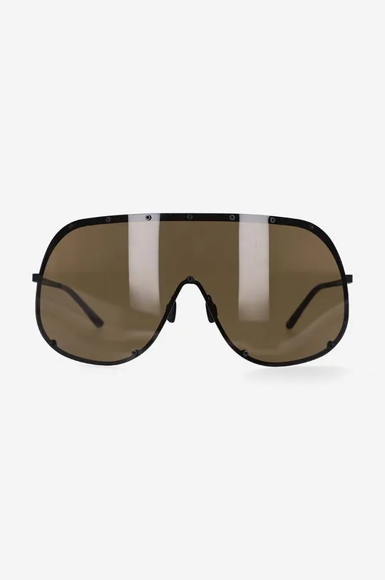 czarny Rick Owens okulary przeciwsłoneczne Occhiali Da Sole Sunglasses Shield Unisex
