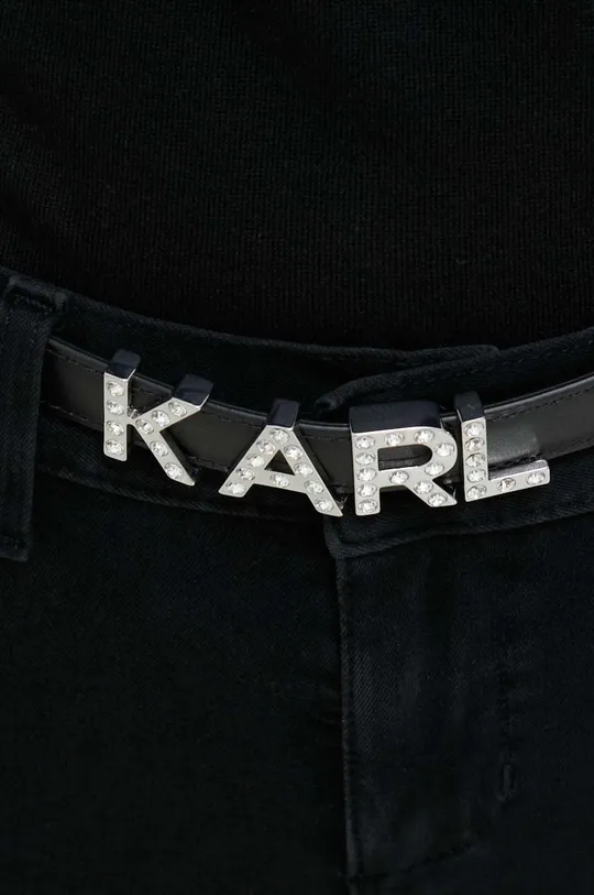 μαύρο Δερμάτινη ζώνη Karl Lagerfeld