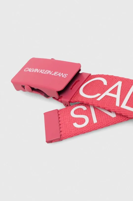 Dětský pásek Calvin Klein Jeans ostrá růžová