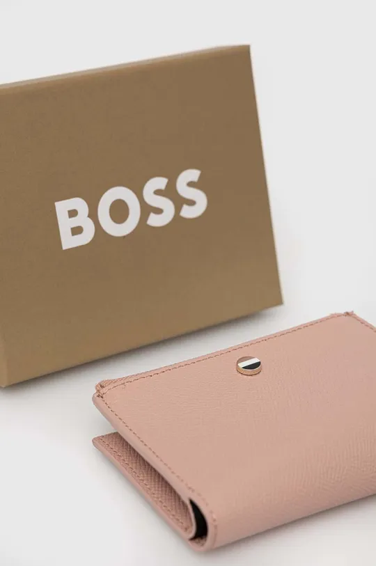 ροζ Δερμάτινο πορτοφόλι BOSS