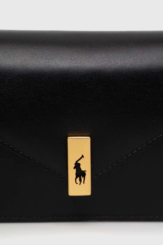 чорний Шкіряна сумочка Polo Ralph Lauren