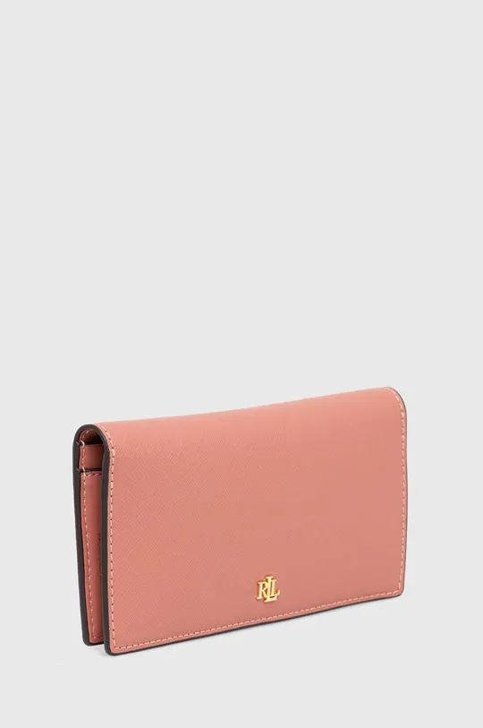 Lauren Ralph Lauren portfel skórzany różowy