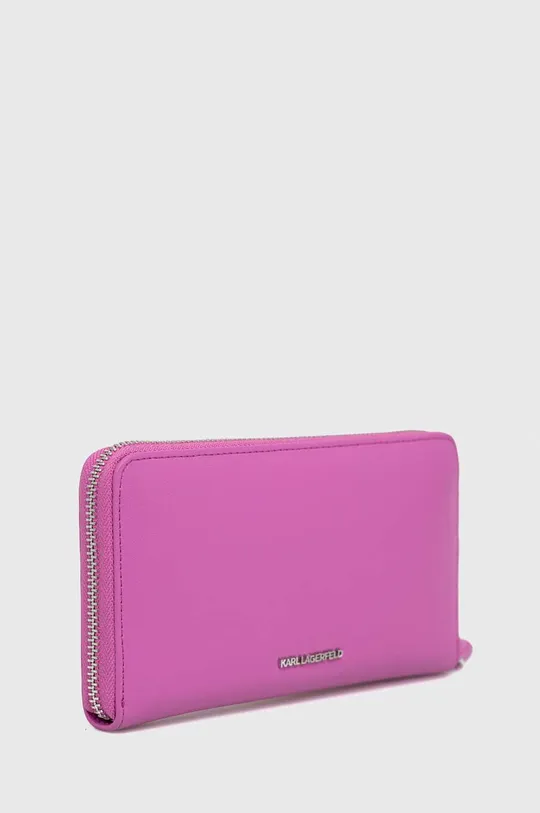 Кожаный кошелек Karl Lagerfeld розовый