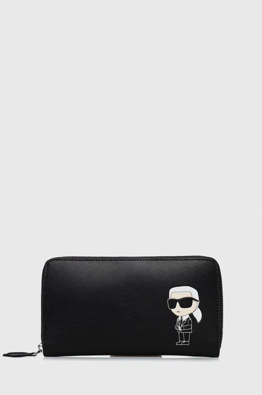 чорний Шкіряний гаманець Karl Lagerfeld Жіночий