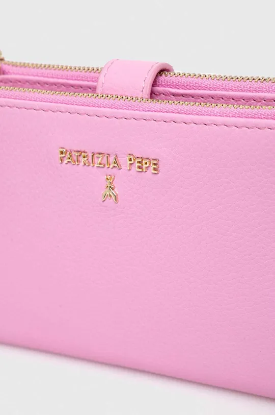 różowy Patrizia Pepe portfel skórzany