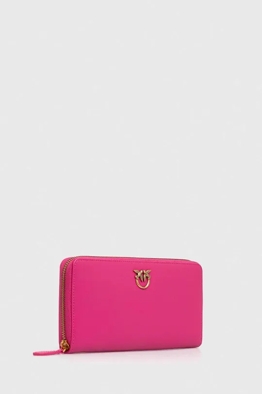 Δερμάτινο πορτοφόλι Pinko ροζ