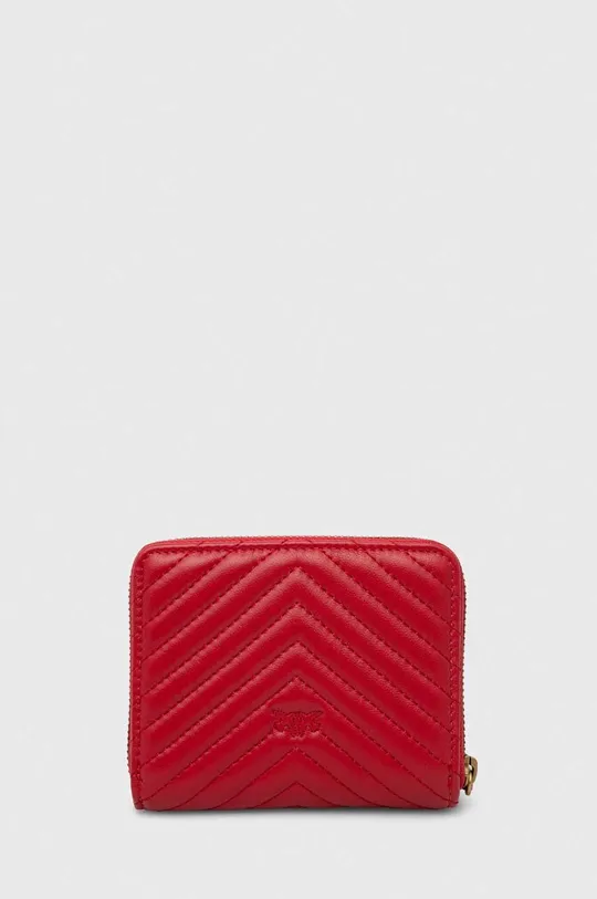 Usnjena denarnica Pinko rdeča