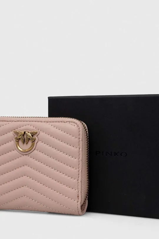 ružová Kožená peňaženka Pinko