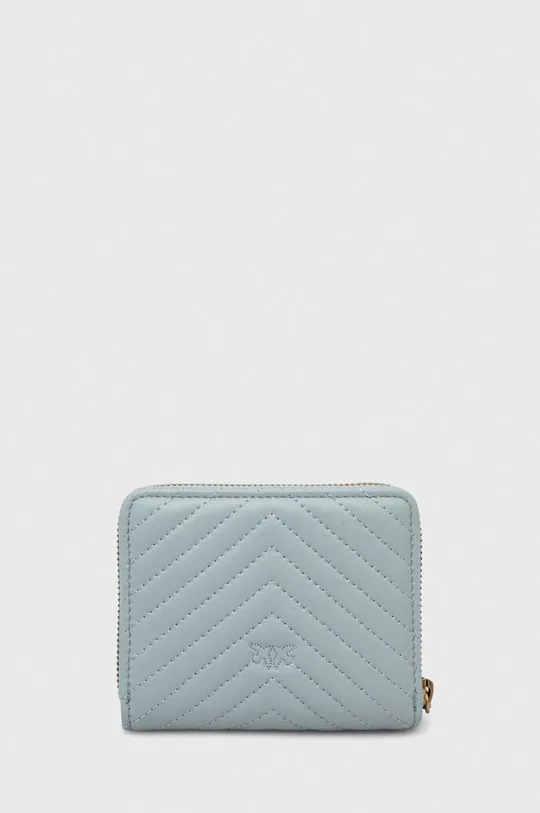 Pinko portfel skórzany niebieski