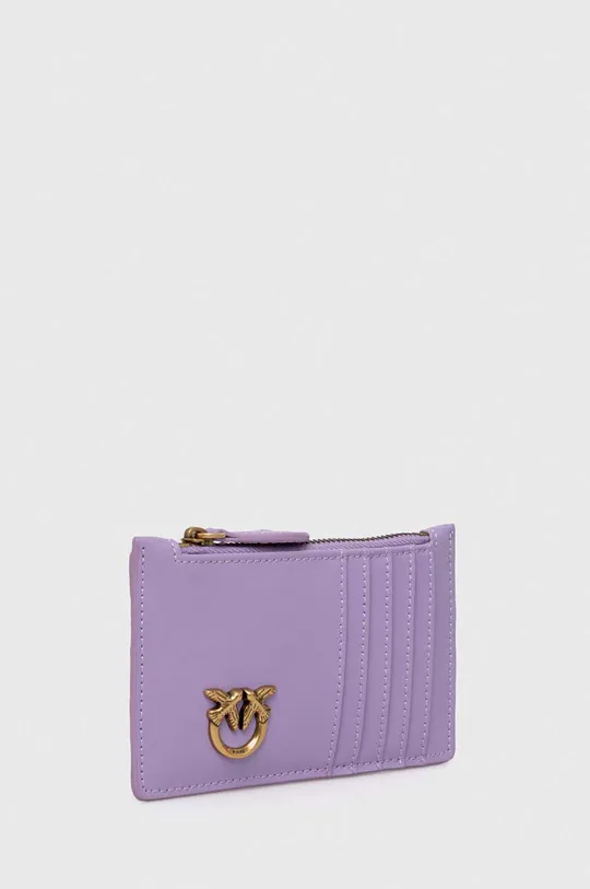 Usnjena denarnica Pinko vijolična