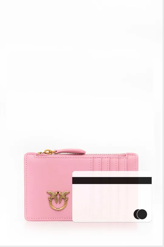 ροζ Δερμάτινο πορτοφόλι Pinko