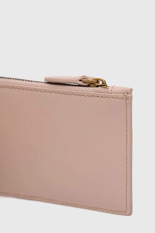 Pinko portfel skórzany różowy