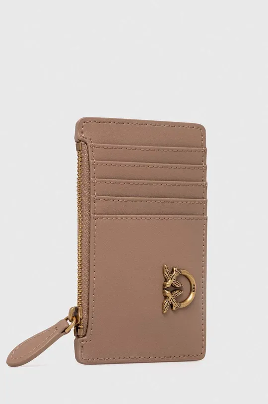 Pinko portfel skórzany brązowy