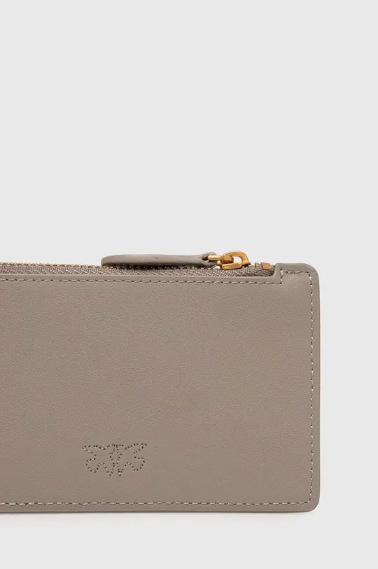 Usnjena denarnica Pinko siva