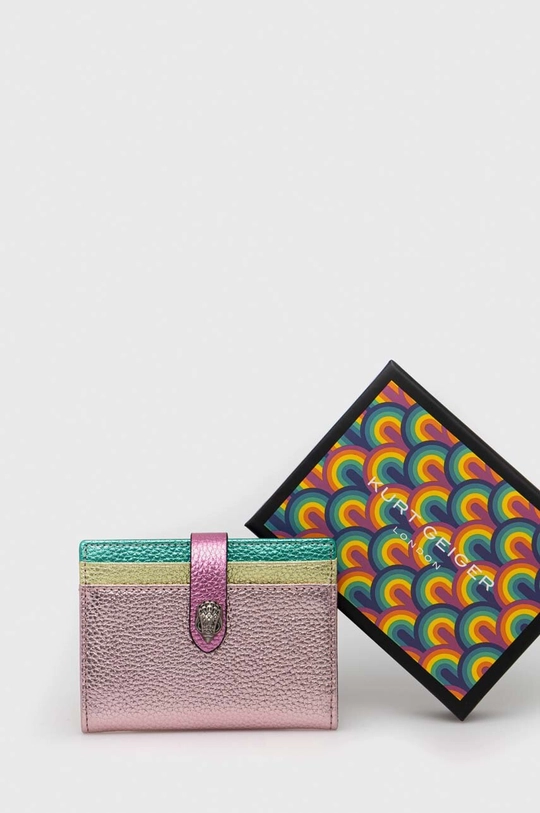 multicolor Kurt Geiger London etui na karty skórzane