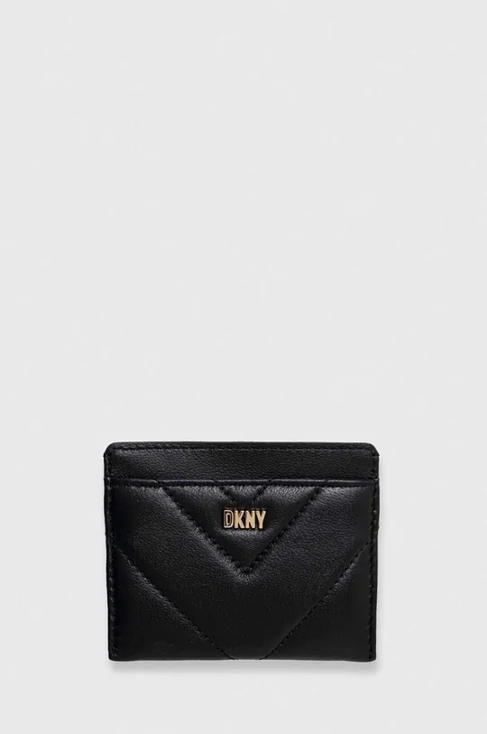 μαύρο Δερμάτινη θήκη για κάρτες DKNY Γυναικεία