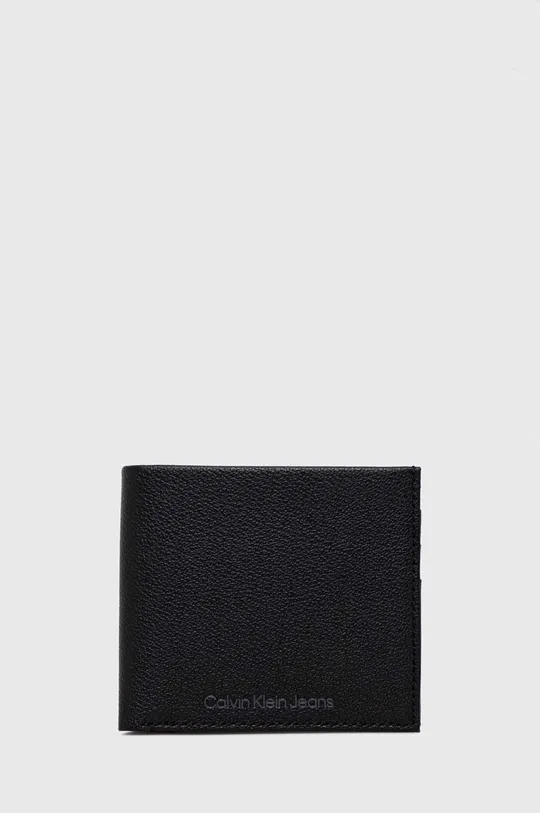 czarny Calvin Klein Jeans portfel skórzany Męski
