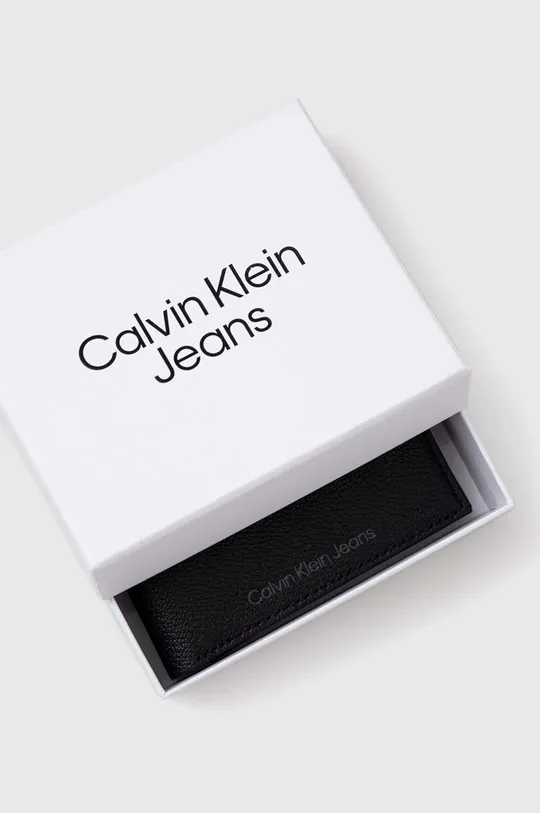 fekete Calvin Klein Jeans bőr pénztárca