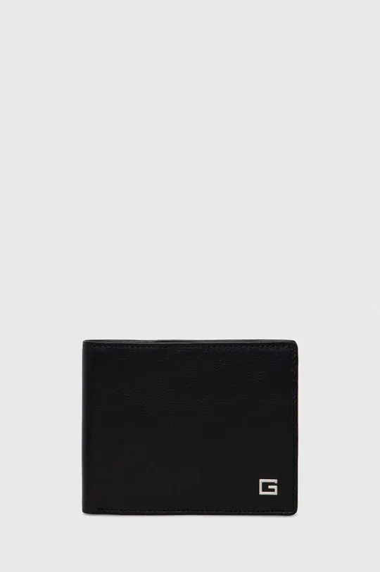 negru Guess portofel de piele De bărbați
