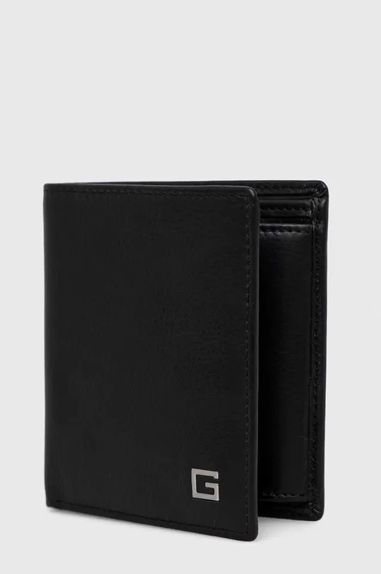 Guess portfel skórzany czarny