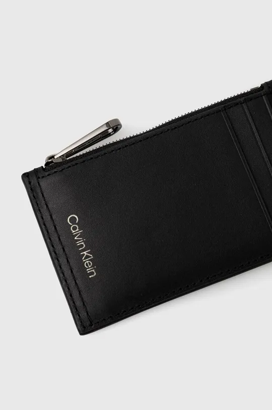 Calvin Klein etui na karty skórzane Materiał zasadniczy: 100 % Skóra naturalna, Podszewka: 100 % Poliester z recyklingu