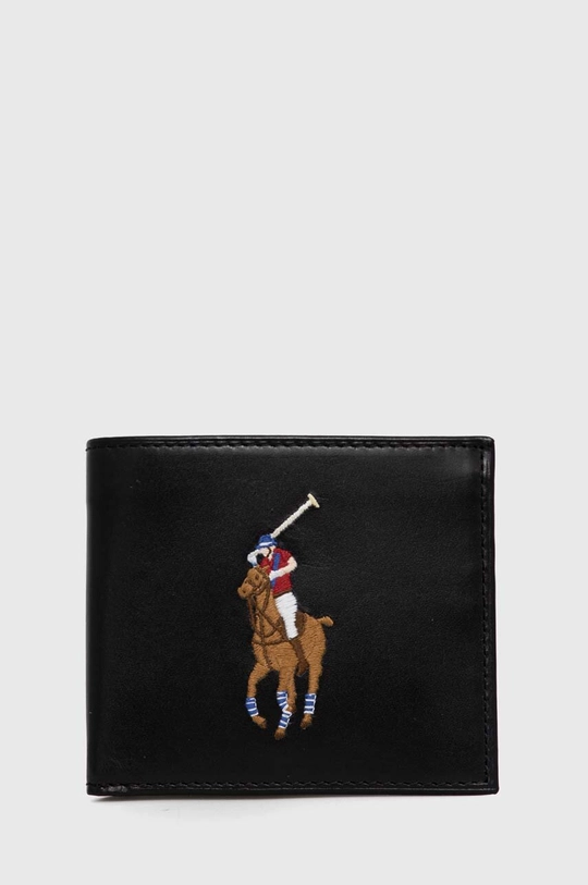 μαύρο Δερμάτινο πορτοφόλι Polo Ralph Lauren Ανδρικά