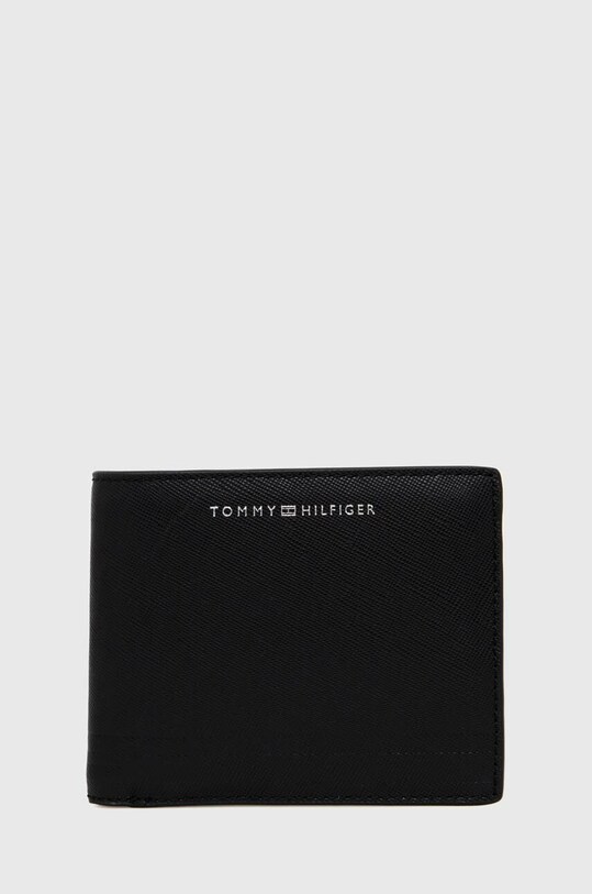 Кожаный кошелек Tommy Hilfiger мужской цвет чёрный | ANSWEAR.ua
