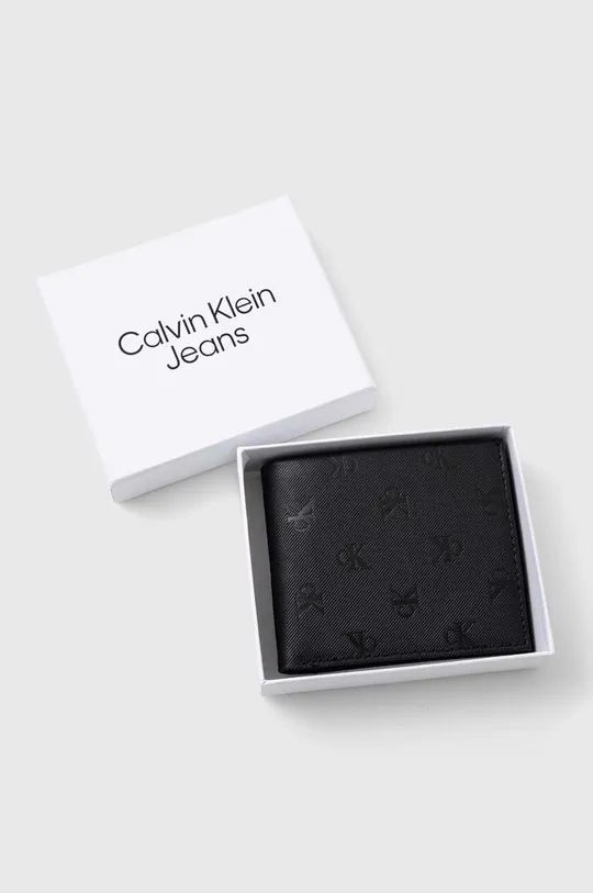 černá Kožená peněženka Calvin Klein Jeans