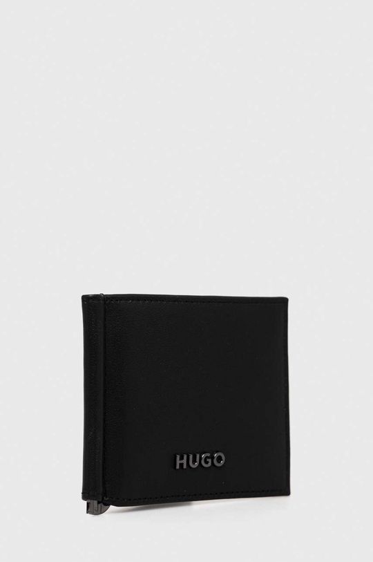 Kožená peněženka HUGO černá